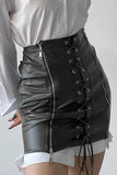 namcoverse Eyelet Strap Pack Hip Leather Skirt