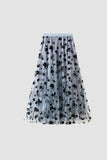 namcoverse Floral Patched Mesh Skirt