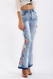 namcoverse Embroidery Flared Denim Pants