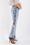 namcoverse Embroidery Flared Denim Pants