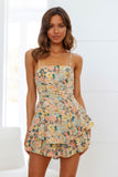 namcoverse Floral Print Backless Mini Dress