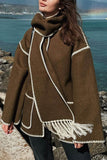 namcoverse Fringe Hem With Scarf Coat