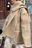 namcoverse Fringe Hem With Scarf Coat