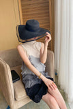 namcoverse Full Pleated Sleeveless Colorblock Dress