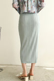 namcoverse Full Pleated Solid Side Slit Skirt