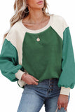 namcoverse Long Sleeve Patchwork Fleece Sweatshirt