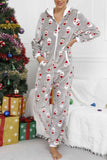 namcoverse Christmas Printed Hooded Loungewear Jumpsuit