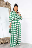 namcoverse Geometric Print Shirt Long Pants Suits