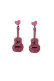 namcoverse Glitter Guitar Earrings