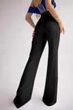 namcoverse Glitter Hollow Out Patchwork Flares Long Pants