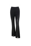 namcoverse Glitter Hollow Out Patchwork Flares Long Pants