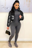 namcoverse Glitter Hot Stamping Crop Jacket