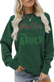 namcoverse Glitter Mrs Claus Printed Cotton Sweatshirt