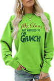 namcoverse Glitter Mrs Claus Printed Cotton Sweatshirt