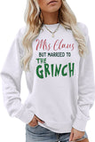 namcoverse Glitter Mrs Claus Printed Cotton Sweatshirt