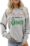 namcoverse Glitter Mrs Claus Printed Cotton Sweatshirt