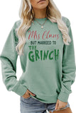 namcoverse Glitter Mrs Claus Printed Cotton Sweatshirt