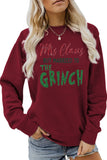 namcoverse Glitter Mrs Claus Printed Cotton Sweatshirt