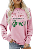 namcoverse Glitter Mrs Claus Printed Cotton Sweatshirt