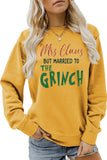 namcoverse Glitter Mrs Claus Printed Cotton Sweatshirt