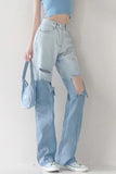 namcoverse Gradient Ripped Straight-leg Jeans