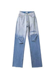 namcoverse Gradient Ripped Straight-leg Jeans