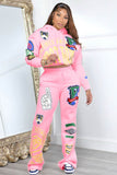 namcoverse Graffiti Printed Hoodie Pants Suits