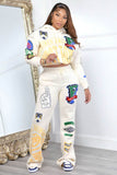 namcoverse Graffiti Printed Hoodie Pants Suits