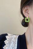 namcoverse Green Geometric Patterns Earrings