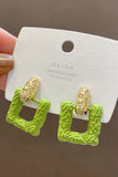 namcoverse Green Geometric Patterns Earrings