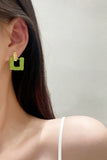 namcoverse Green Geometric Patterns Earrings