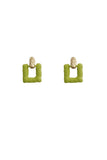 namcoverse Green Geometric Patterns Earrings