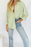 namcoverse Green Striped Long Sleeve Shirts