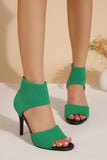 namcoverse Ankle Strap High Heel Fish Mouth Sandals