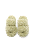 namcoverse Solid Color Open Toe Home Fuzzy Slippers