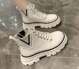 namcoverse namcoverse Autumn Boots New Style Women Casual Shoes Platform Sneakers PU Leather Shoes Woman High Top White Shoes Tenis Feminino 0823