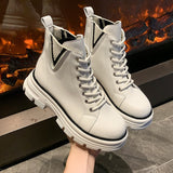 namcoverse namcoverse Autumn Boots New Style Women Casual Shoes Platform Sneakers PU Leather Shoes Woman High Top White Shoes Tenis Feminino 0823