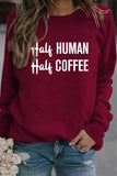 namcoverse Half Coffee Half Human Printed Sweatshirt