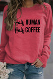 namcoverse Half Coffee Half Human Printed Sweatshirt