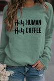 namcoverse Half Coffee Half Human Printed Sweatshirt