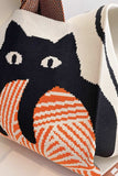 namcoverse Handwoven  Cat Graphic HandBag