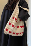 namcoverse Heart Knitted Shoulder Bag