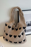 namcoverse Heart Knitted Shoulder Bag