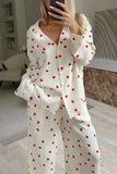 namcoverse Heart Print Cotton Two-piece Loungewear