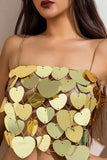 namcoverse Heart Shaped Sequin Body Chain