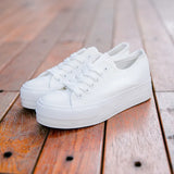 namcoverse namcoverse-White Woman Casual Shoes  Spring Autumn Female Canvas Shoes Thick Bottom Lace Up Ladies Flats Fashion High Quality Footwear