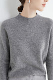 namcoverse Mock Neck Solid Color Wool Sweater