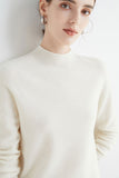 namcoverse Mock Neck Solid Color Wool Sweater