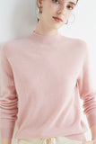 namcoverse Mock Neck Solid Color Wool Sweater