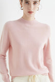 namcoverse Mock Neck Solid Color Wool Sweater